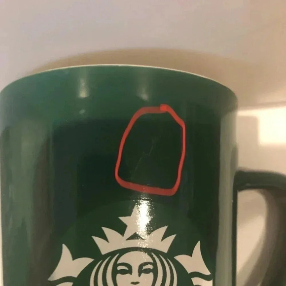 12oz Starbuck Green Mug.  Small mark as noted in last picture. - Picture 5 of 5